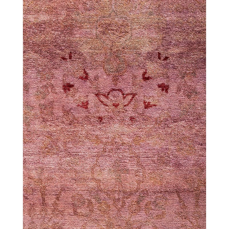 Contemporary Overdyed Wool Hand Knotted Area Rug - 6' 0" x 12' 5"