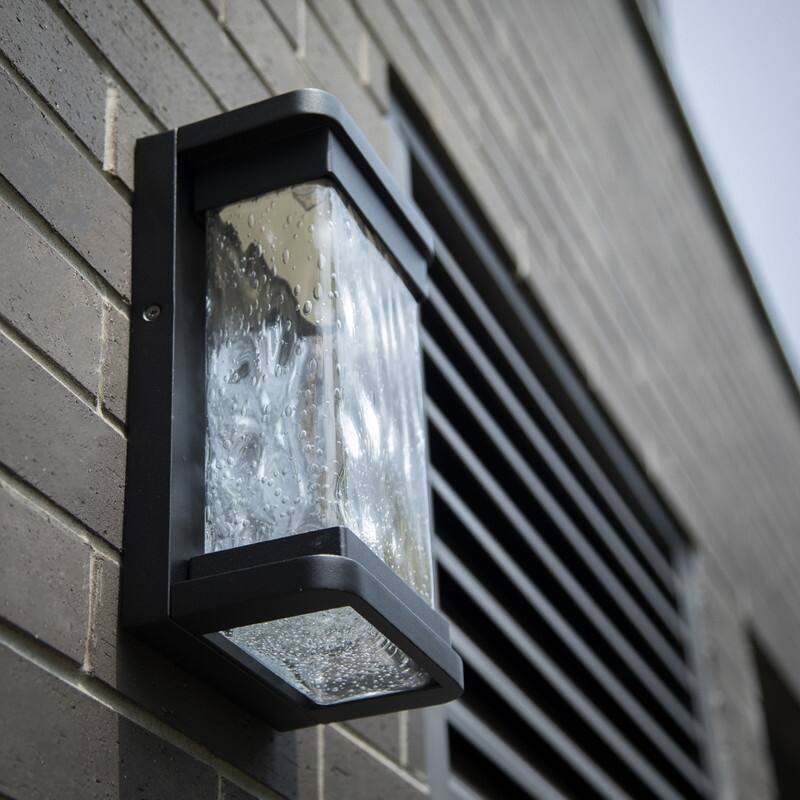 Lutec 1 -Light Black Integrated LED Outdoor Wall Lantern Sconce - 8 x 10.83 x 4.25 - 8 x 10.83 x 4.25 - 8 x 10.83 x 4.25