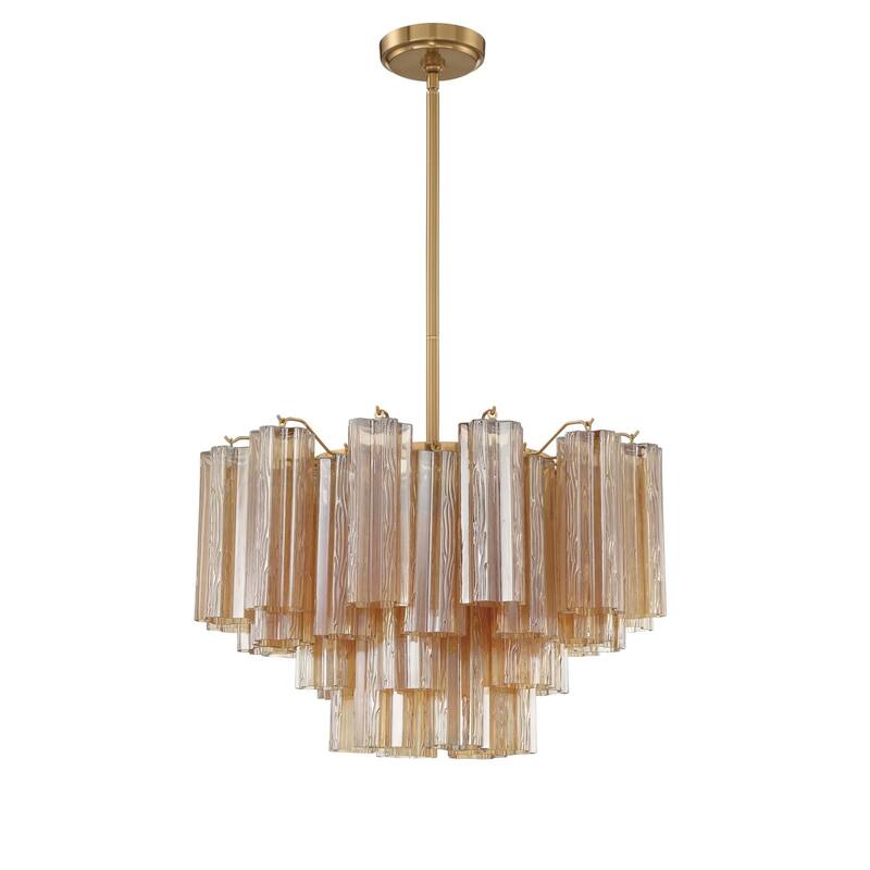 Crystorama Lighting Group ADD-308-AM Addis 9 Light 22" Wide Waterfall