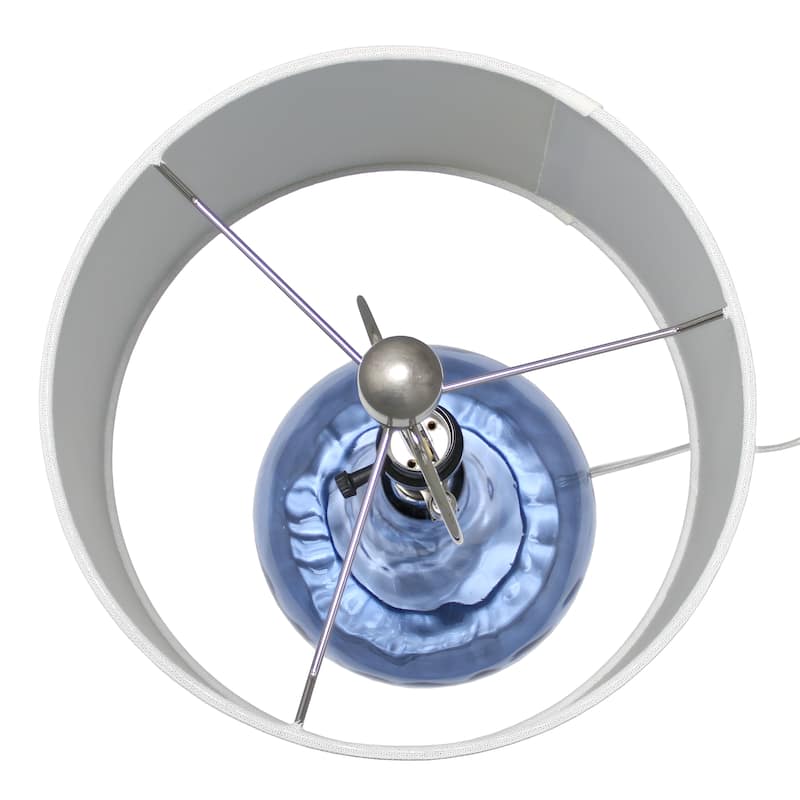 23.25" Modern Timeless Colored Dimpled Glass Table Lamp