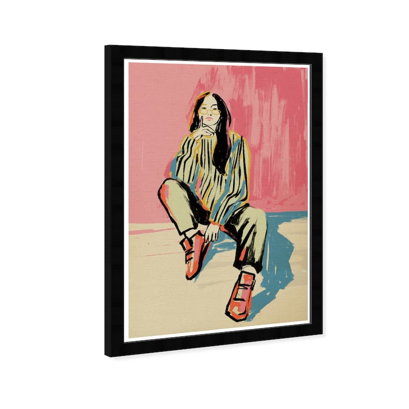 Wynwood Studio Prints Fashion and Glam Hip and Cool Lady Pink and Modern & Contemporary Wall Art Canvas Print
