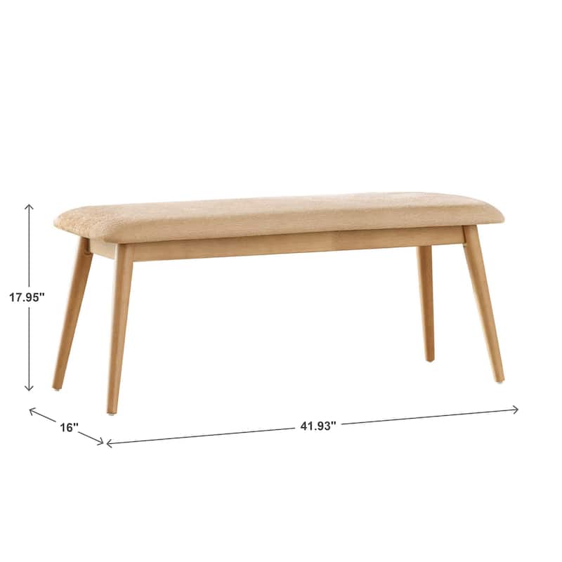Norwegian Danish Modern Tapered Upholstered Dining Bench iNSPIRE Q Modern