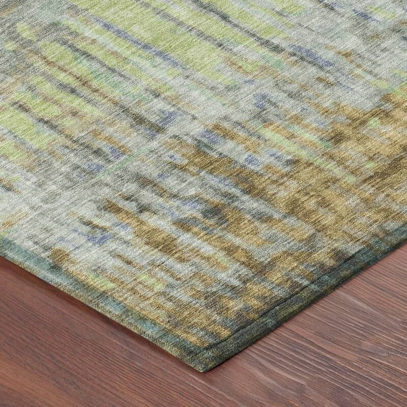 Machine Washable Indoor/ Outdoor Modern Ombre Chantille Rug