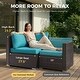 preview thumbnail 13 of 51, 7-Piece Outdoor Deep Seating Sectional Wicker Patio Conversation Set with Fire Pit