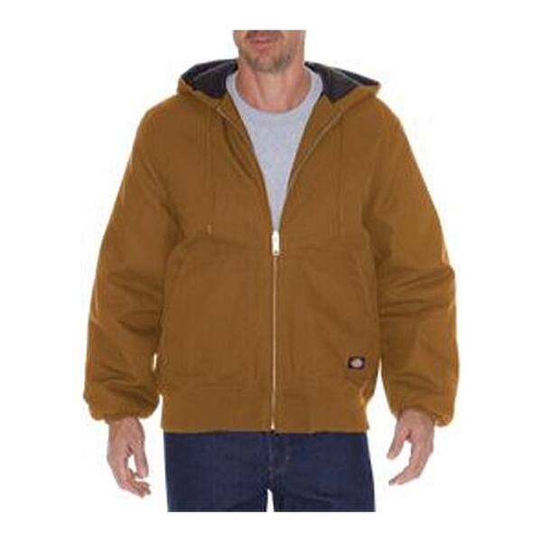 Shop Dickies Men S Rigid Duck Hooded Jacket Tall Brown Duck