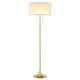 preview thumbnail 1 of 1, Elmira 65-Inch Drum Shade Metal Floor Lamp Gold Beige