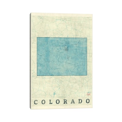 iCanvas "Colorado Map" by Hubert Roguski Canvas Print