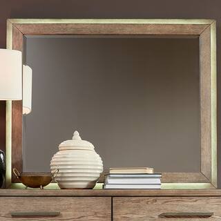 Canyon Road Burnished Beige Lighted Mirror - Burnished Beige