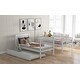 preview thumbnail 4 of 23, Modern & Simple Style Twin over Twin Bunk Bed with Trundle,Solid Wood Convertible Bed with Storage Staircase