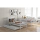 preview thumbnail 17 of 23, Twin over Twin Bunk Bed with Trundle, 4 Storage Shelves, Convertible into 3 Separate Beds, Grey