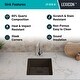 preview thumbnail 8 of 35, Lexicon Drop-In Quartz 16 Inch Single Bowl Kitchen Sink Kit