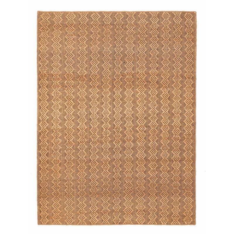 ECARPETGALLERY Braided Weave Palas Denizli Light Brown Jute Rug - 5'5 x 7'4