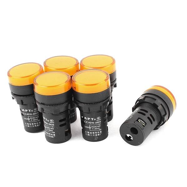 Uxcell 24V AC/DC Indicator Pilot Lights – 22mm Mount, 8-Piece Set (Red, Green, White, Orange), Signal Lamps For Electrical Panels