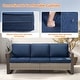preview thumbnail 10 of 29, Cozywor Wicker Outdoor Patio Sofa Steel Frame with Beige Cushions