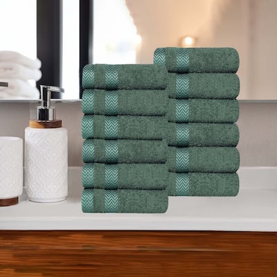 Superior Hays Cotton Medium Weight Face Towel Washcloth Set of 12