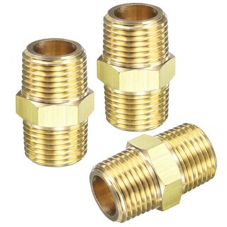 Brass Pipe Fitting Reducer Adapter for Water Air Pressure Gauge Engine ...