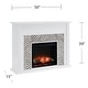 preview thumbnail 28 of 26, Heidi Contemporary White with Marble Electric Fireplace