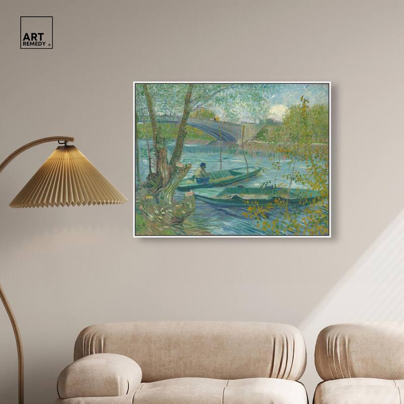 Fishing in Spring Canvas by Art Remedy
