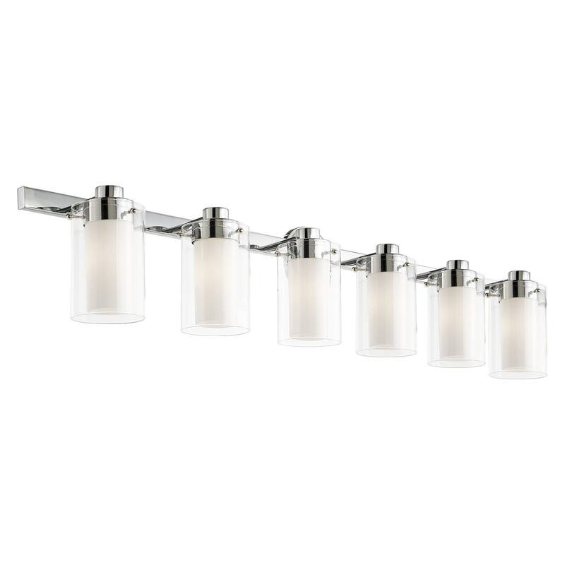 Livex Lighting 6-Light Polished Chrome Bath Vanity, 15456-05 - 47.5" W 8.75" H 6" EXT