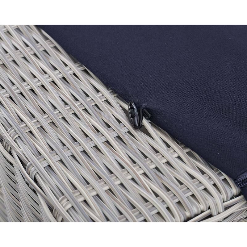 Conway Outdoor Patio Wicker Rattan Ottoman