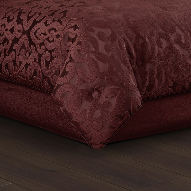 La Boheme Maroon Comforter Set