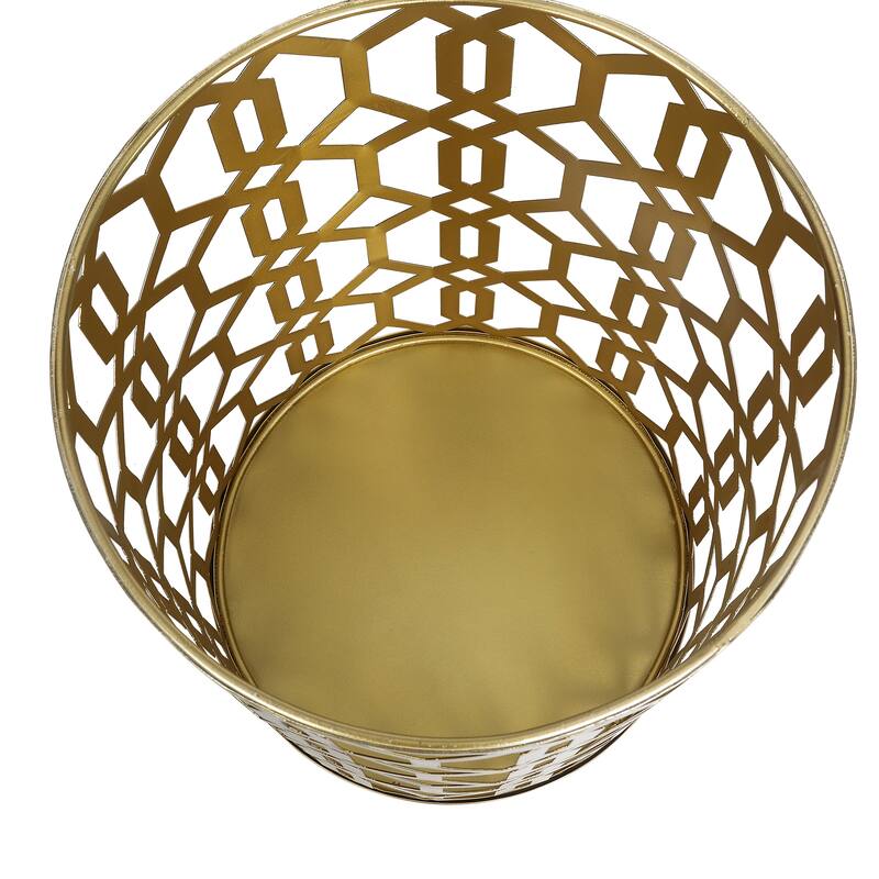 Adeco Set of 2 Round Metal Nesting Side End Tables Set - set of 2