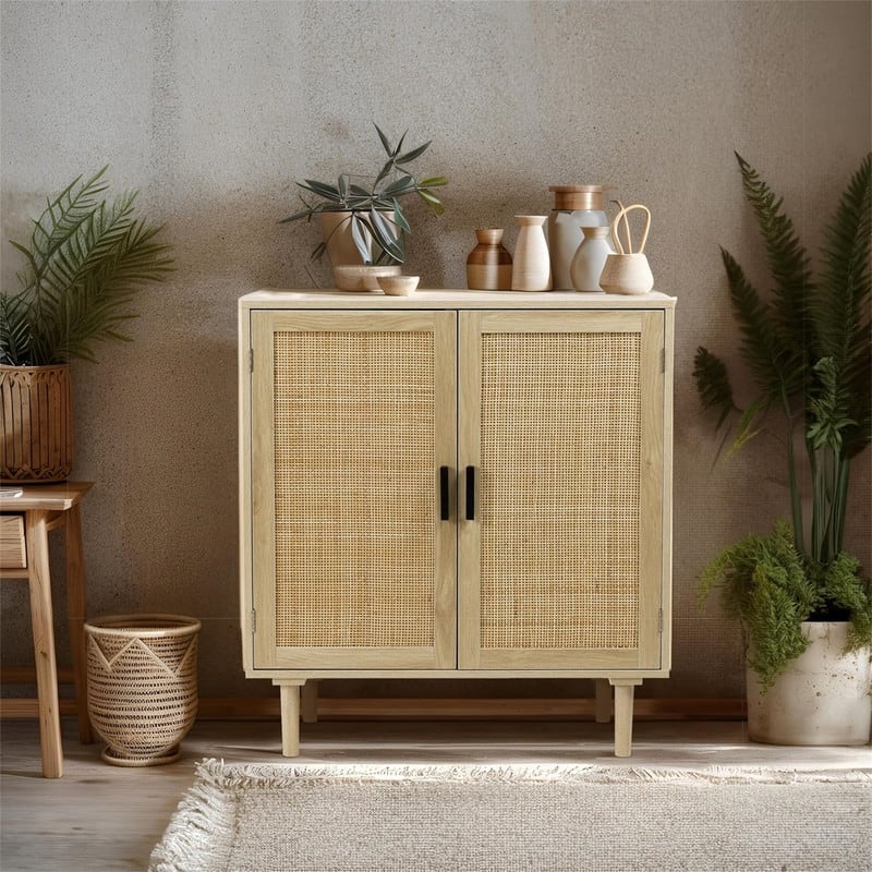 Sideboard Buffet CabinetKitchen Storage Cabinet - 15.8"D x 31.5"W x 34.6"H
