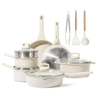 Pots and Pans Set, 14pcs Kitchen Cookware Sets, Induction Pots and Pans Nonstick, Cooking Pans ...