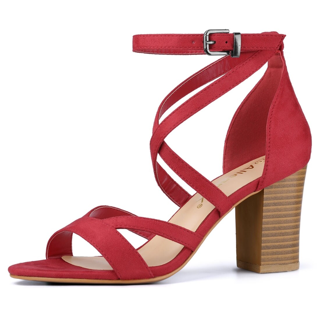 red chunky sandals