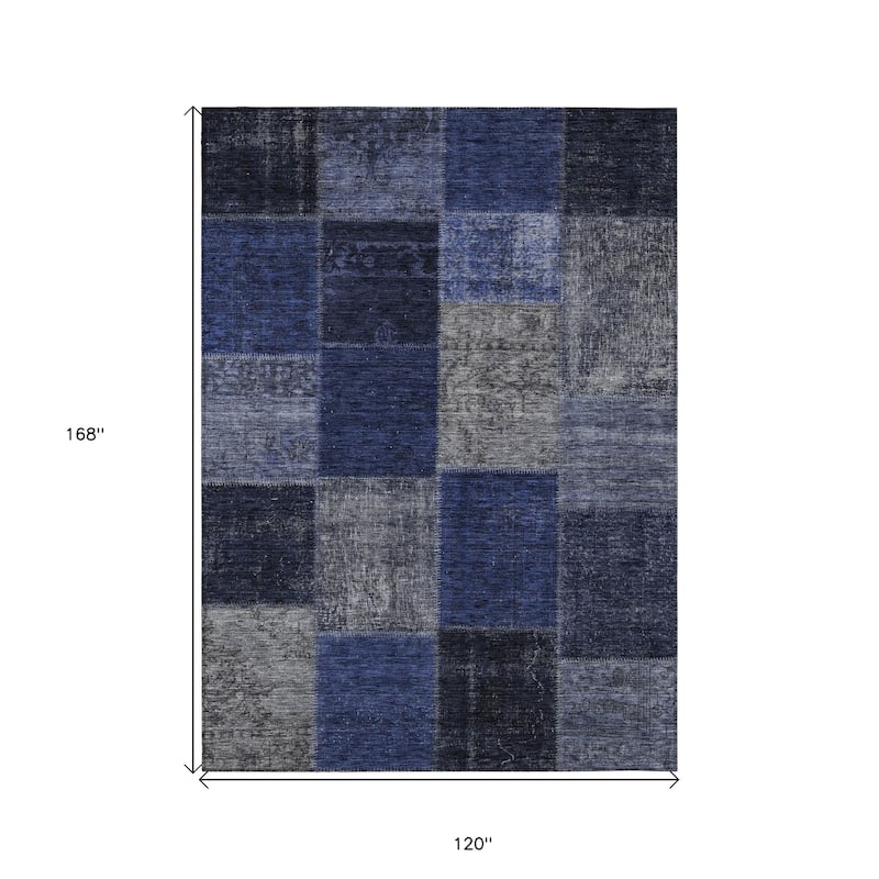 HomeRoots Patchwork Transitional Rectangle Outdoor Rug