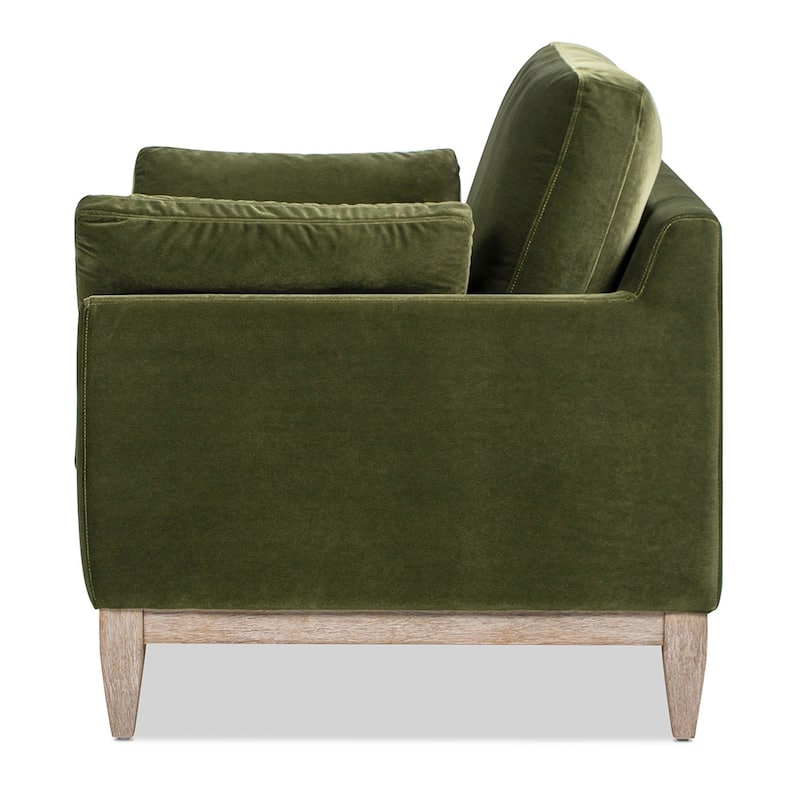 Pasadena 36" Wide Modern Farmhouse Velvet Accent Arm Chair