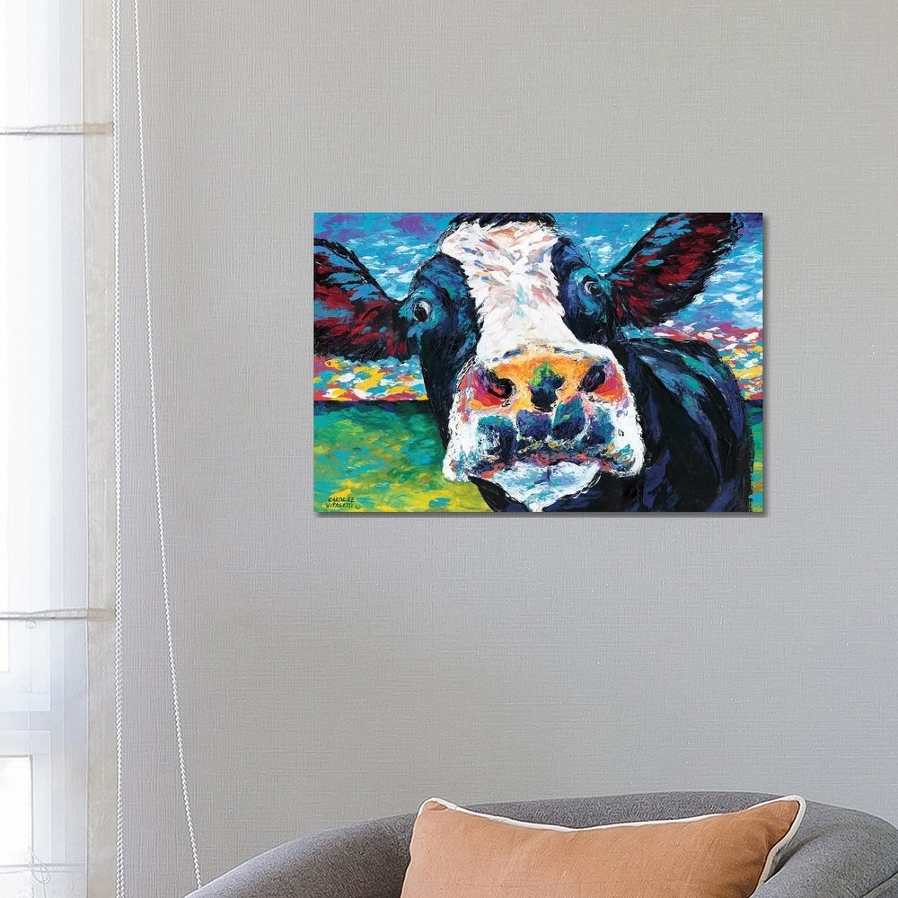 iCanvas "Curious Cow II" by Carolee Vitaletti Canvas Print