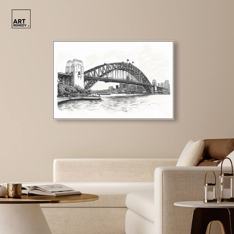 Lines of the Bridge Canvas by Art Remedy