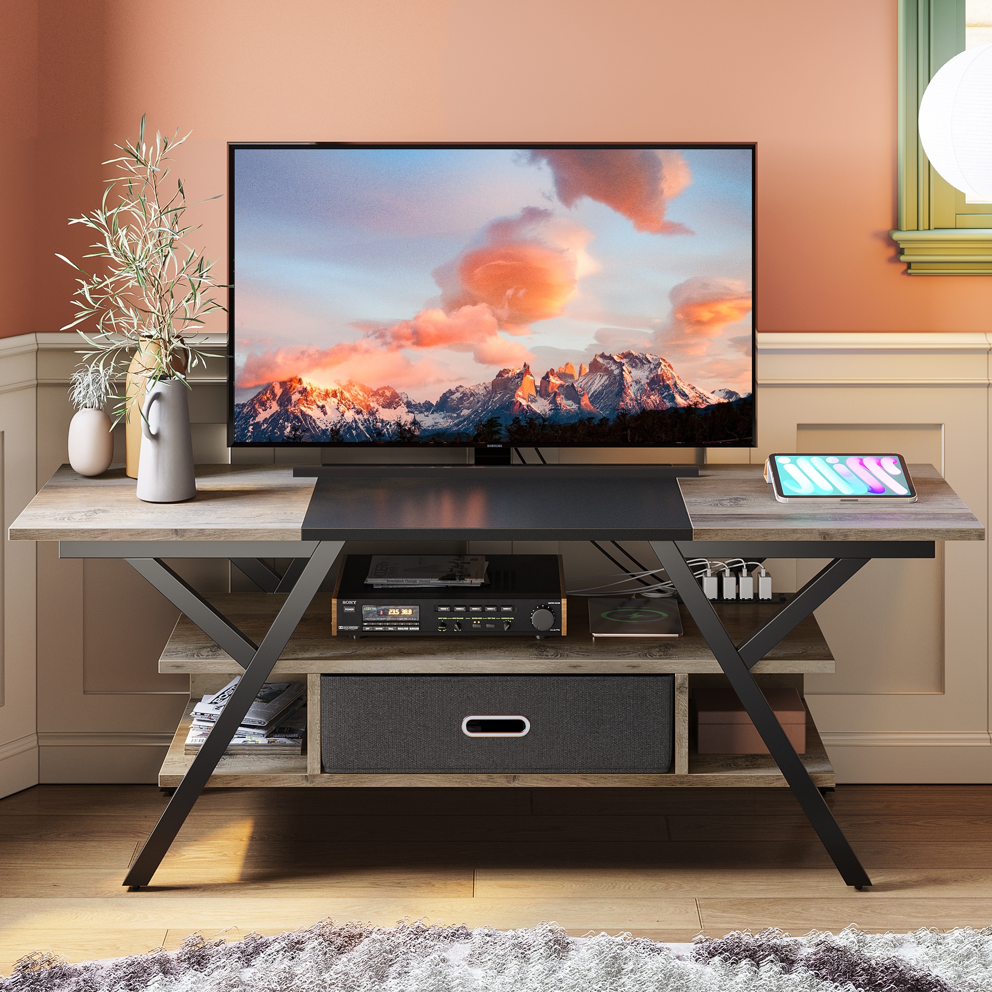 55 inch LED TV Stand for TVs up to 65 inch Media Console
