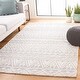 preview thumbnail 2 of 9, SAFAVIEH Audrey Hedva Rustic Moroccan Tribal Rug 8' x 10' - Grey/Ivory - Rectangle