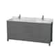 Option Dark Gray / White Carrara Marble Top / Brushed