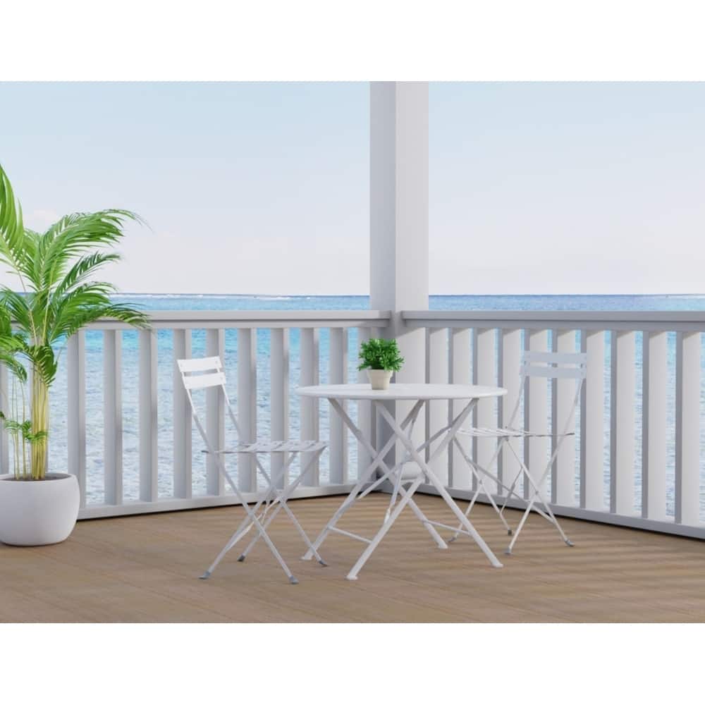 Carolina Living Bistro 30" Round Table Outdoor Set - Set of 3