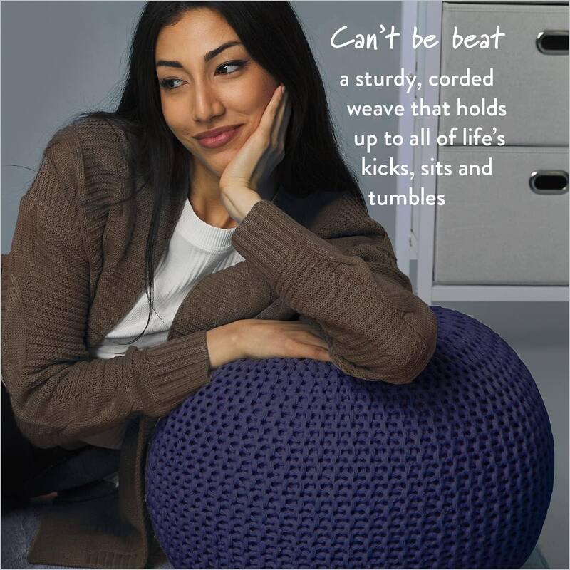 Urban Lifestyle Round Knit Pouf