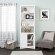 preview thumbnail 16 of 18, Tall Bookcase with 2 Shaker Doors, White