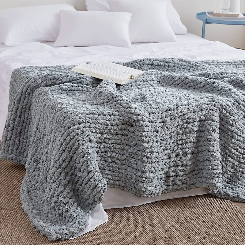Cozy Potato® Chenille Chunky Knit Throw Blanket