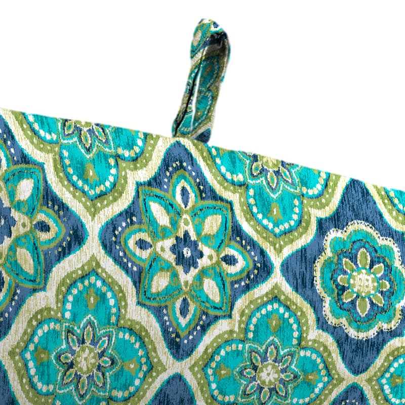 22" x 44" Outdoor Chair Cushion with Ties and Loop - 44'' L x 22'' W x 4'' H