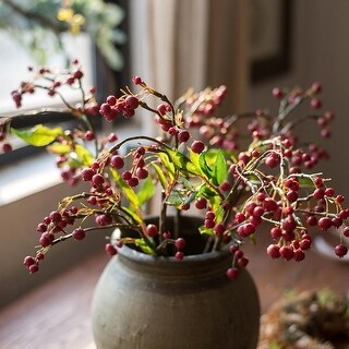 RusticReach Artificial Malus Baccata Stem in Red 22