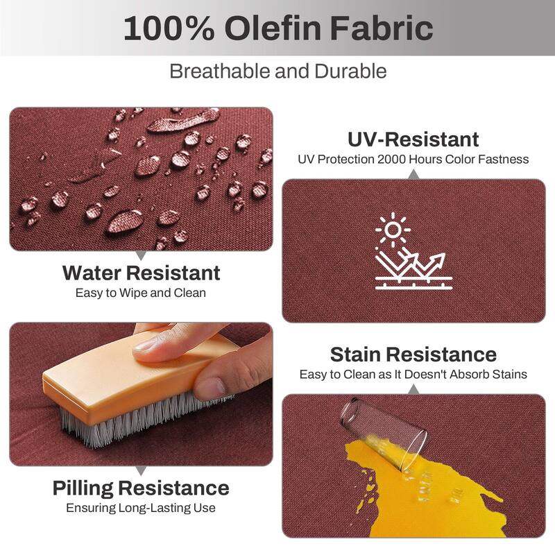 Gymojoy 6-Piece Fire Pit Set with Swivel Chairs, Ottomans & Side Table for Patio, Backyard, Deck