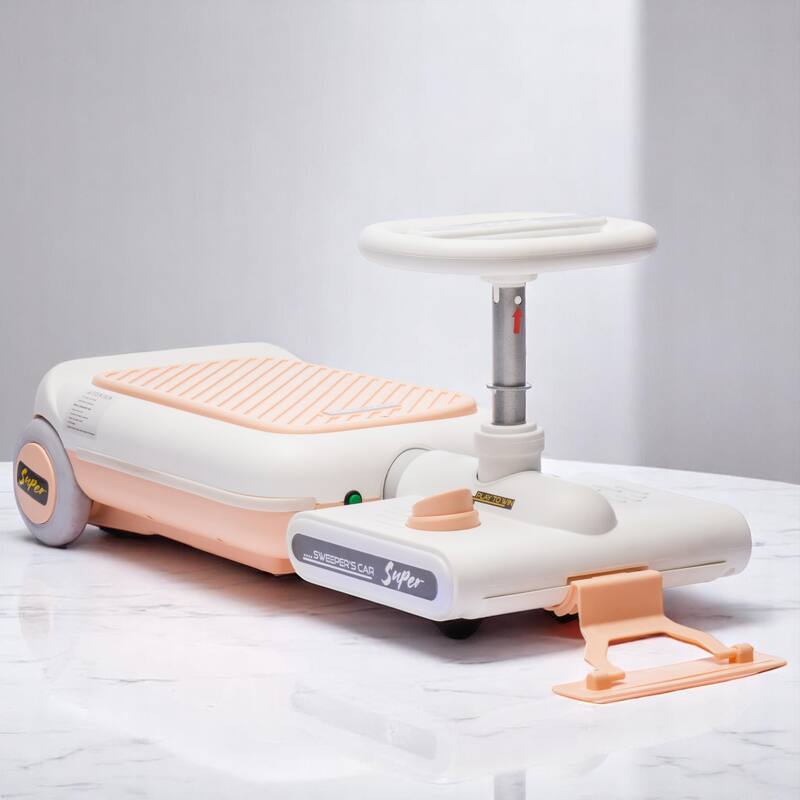 12V Electric Ride-On Cleaning Car for Kids with Mopping Function, Music, Lights, Retractable Body - Toddler Cleaning Vehicle