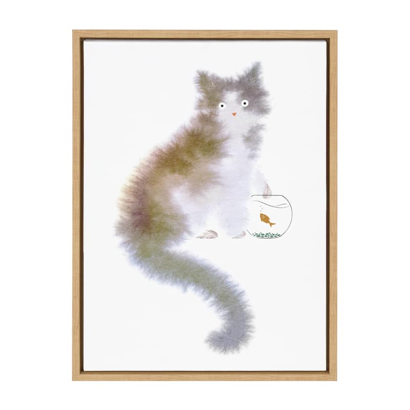 Kate and Laurel Sylvie Dont You Dare Framed Canvas by Faryn Hughes