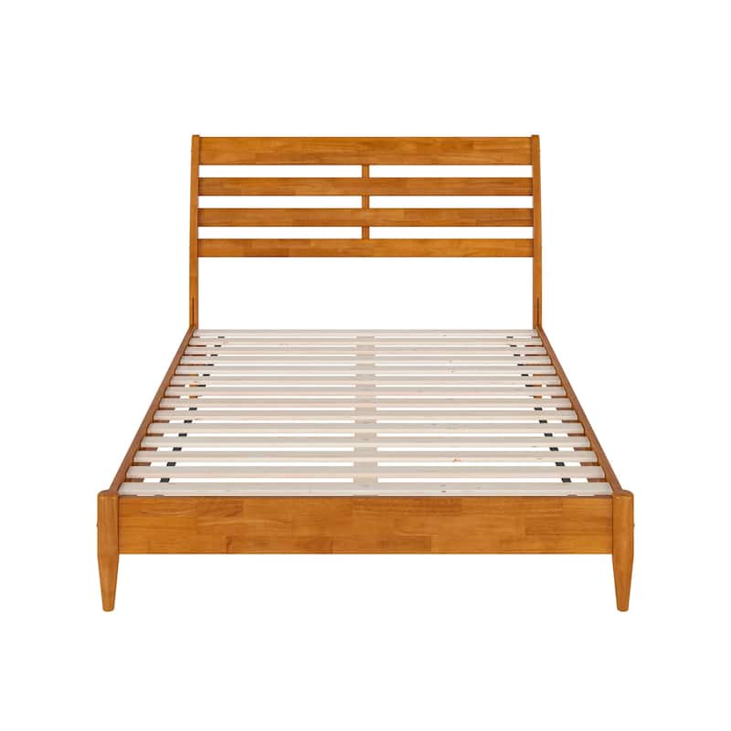 Low Profile Platform Bed - Solid Wood Bed Frame - Modern Bedroom Furniture - Twin, Full, Queen, King Sizes