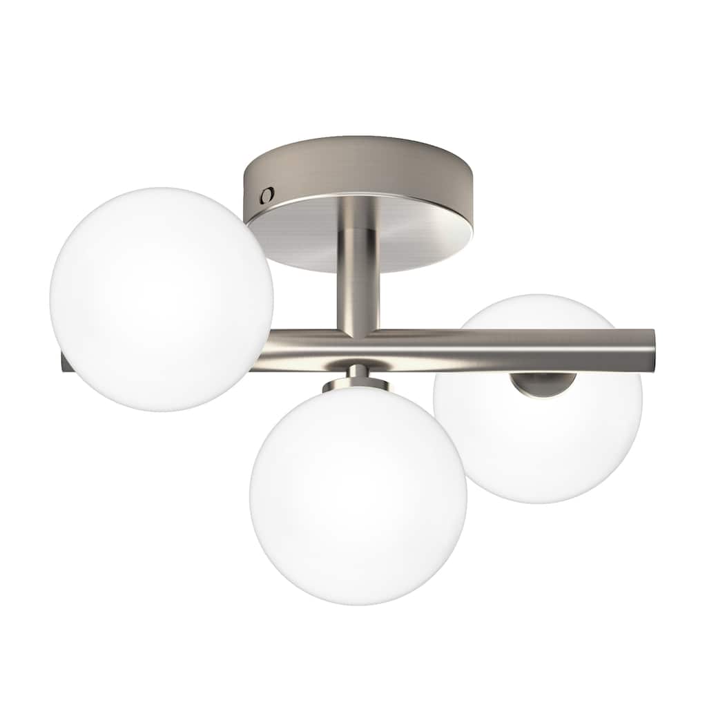 Artika Bloom Ceiling Flushmount Light, Brushed Nickel-3CCT