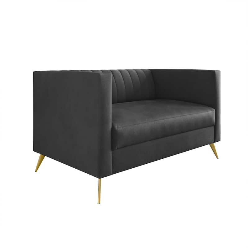 Clayfell Weiss Velvet Square Arm Chair/ Loveseat/ Sofa