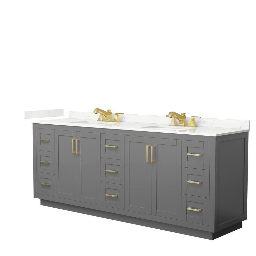 Miranda 84-inch Double Vanity, Quartz Top