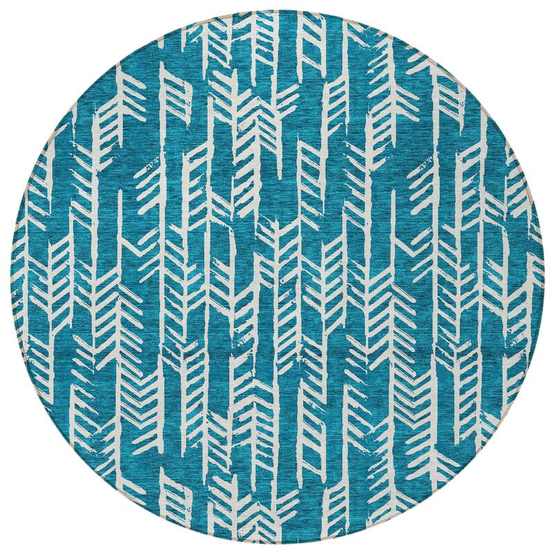 HomeRoots Tribal Transitional Rectangle Outdoor Rug